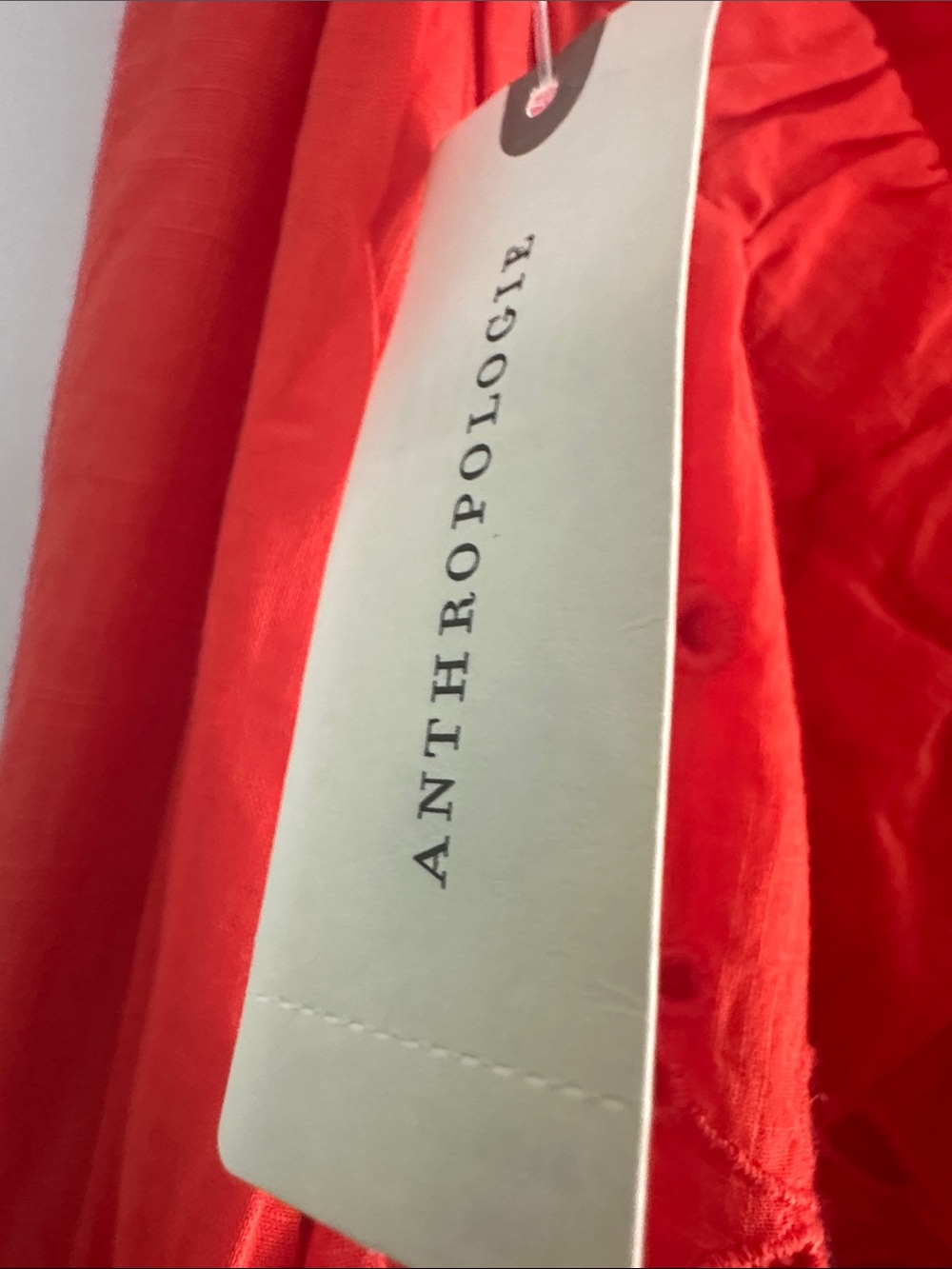 Anthropologie Red Halter Maxi Dress with Eyelet Detail - Picture 5 of 6